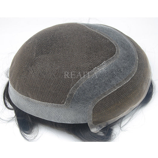 Hollywood|Lace With 1 Inch PU Perimeter Hair Toupee With Lace Front Hair System