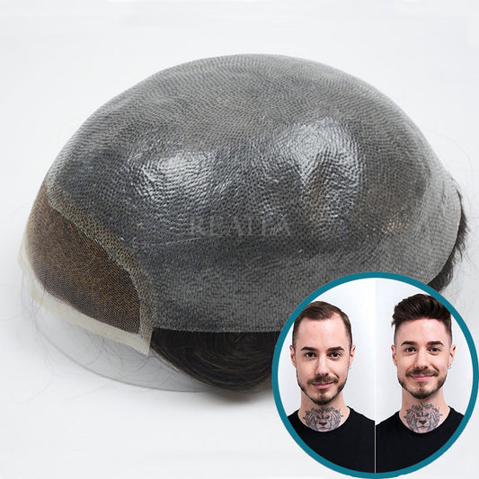 BIO LACE|Skin With Lace Front Base Prosthesis Hairpiece Natural Hairline