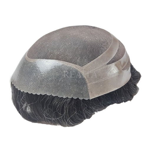 OSCAR|Monofilament Bond Hair System Indian Human Hair Durable Men's Toupee