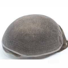 Sistema de substituição capilar de peruca masculina Full Swiss Lace