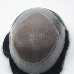 Sistema de substituição de cabelo masculino VER Lace Front Hair Toupee
