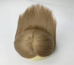 Topper de cabelo humano Remy com presilhas, sistema de cabelo feminino 
