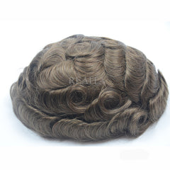 Sistema de substituição capilar de peruca masculina Full Swiss Lace