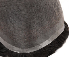 Fine Welded Mono| Breathable and Durable 0.12 Lace Human Hair Men Toupees Hair Unit
