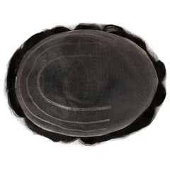 Fine Welded Mono| Breathable and Durable 0.12 Lace Human Hair Men Toupees Hair Unit