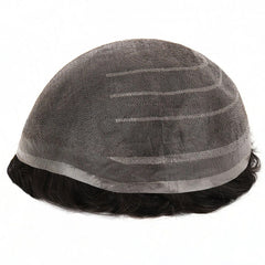 Fine Welded Mono| Breathable and Durable 0.12 Lace Human Hair Men Toupees Hair Unit
