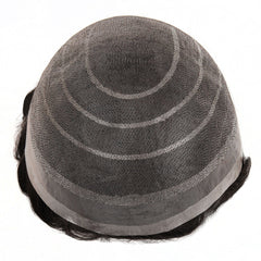 Fine Welded Mono| Breathable and Durable 0.12 Lace Human Hair Men Toupees Hair Unit