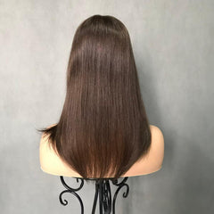 Peruca de integração | Linha PE com topper de cabelo de cutícula virgem de seda 
