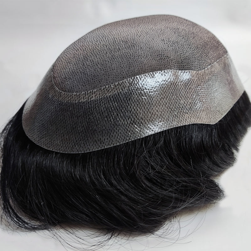 5X7 6X9 7X9 8X10 6X8 7X10 Mono Multiple Sizes Durable Fine Mono Men Wigs Hair System Toupee Human Hair