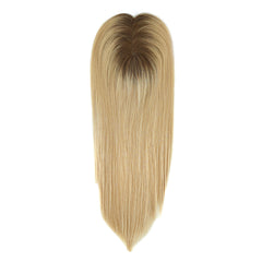 Topper de cabelo humano Remy com presilhas, sistema de cabelo feminino 